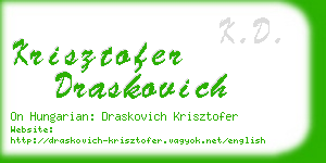 krisztofer draskovich business card